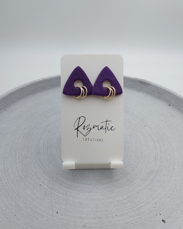 Cercel Trielle - Purple White Gold [2]