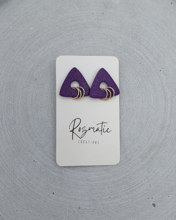 Cercel Trielle - Purple White Gold [1]