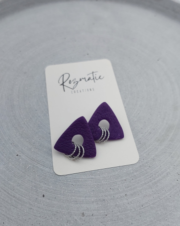 Toamna elegantă - Cercel Trielle - Purple Silver