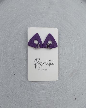 Cercel Trielle - Purple Silver [1]