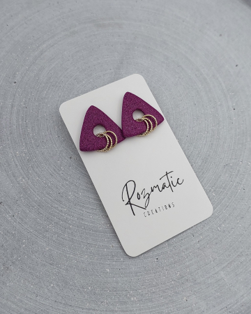 Cercel Trielle - Purple Galaxy Gold [1]