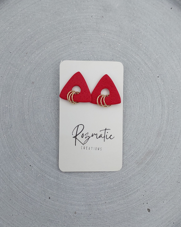 Toamna elegantă - Cercel Trielle - Red Gold