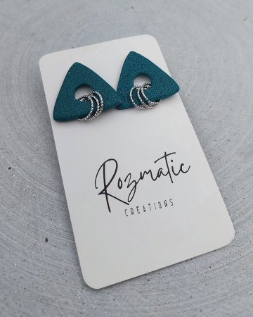 Cercel Trielle - Green Silver [2]