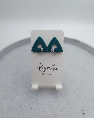 Cercel Trielle - Green Silver [1]