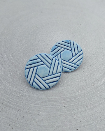 Cercei mici (cu tijă) - Cercel Hexina - Blue