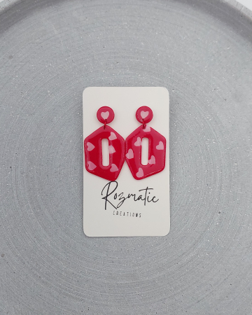 Cercei lungi - Cercel Verina - Valentine Red