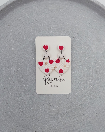 Cercei lungi - Cercel Heart - Valentine White