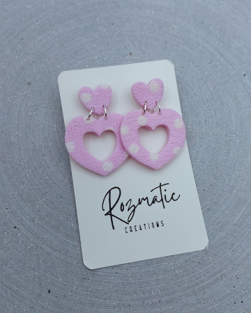 Cercel - Amora - White & Pink [3]