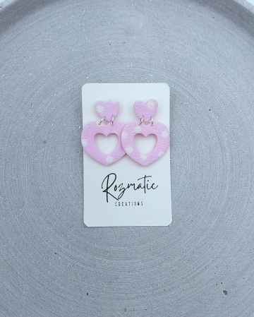 Cercel - Amora - White & Pink [2]