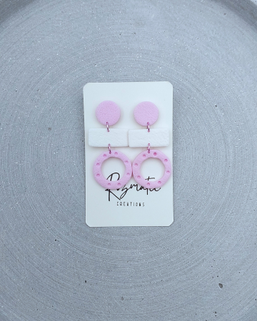 Cercel - Zorela - White BabyPink2 [1]