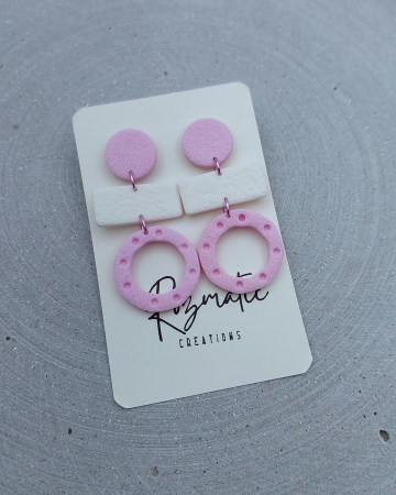 Cercel - Zorela - White BabyPink2 [2]