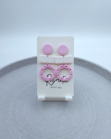 Cercel - Zorela - White BabyPink2 [3]