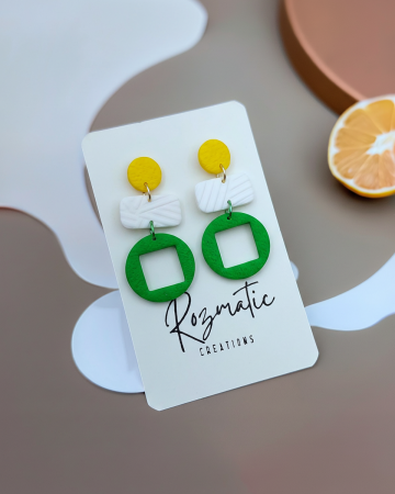 Cercei lungi - Cercel - Zorela - Yellow Green