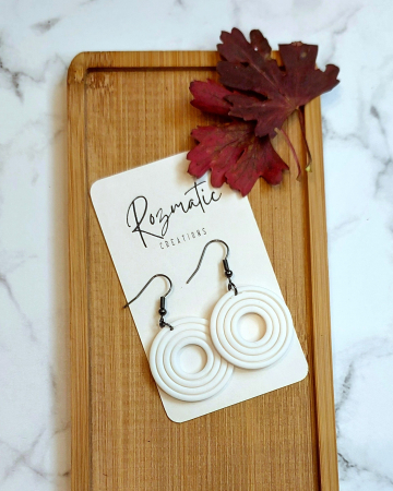 Cercei lungi - Halo – White