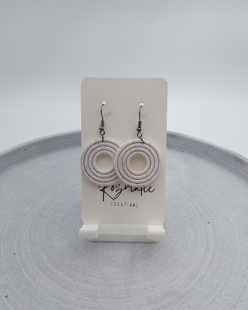 Cercei lungi - Cercel Halo – Dirty White