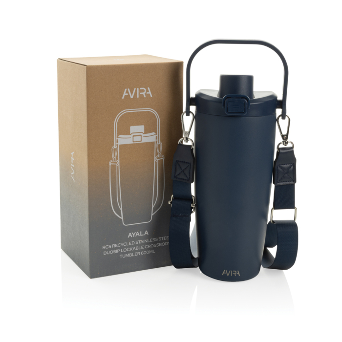 Pahar crossbody Avira Ayala RCS din otel inoxidabil Duosip cu incuietoare [45]