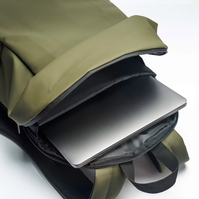 Rucsac pentru laptop din PU moale, rezistent la apă [6]