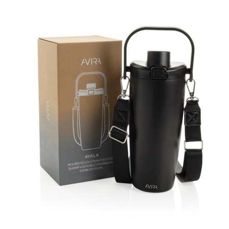 Pahar crossbody Avira Ayala RCS din otel inoxidabil Duosip cu incuietoare [2]