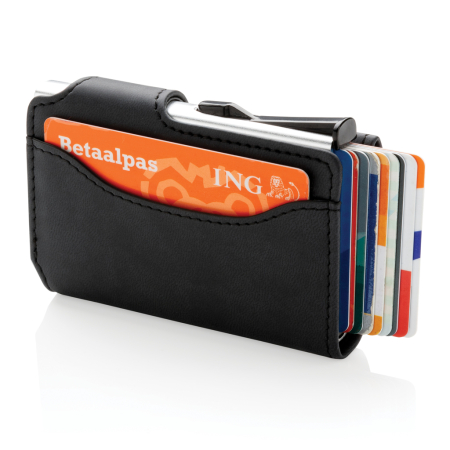 Suport de card standard RFID din aluminiu cu portofel din PU [4]