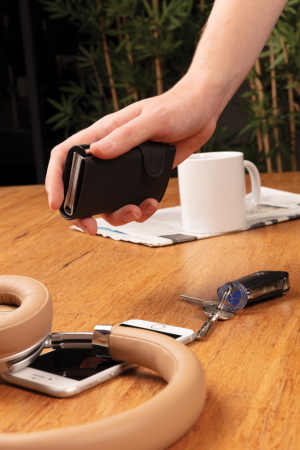 Suport de card standard RFID din aluminiu cu portofel din PU [8]