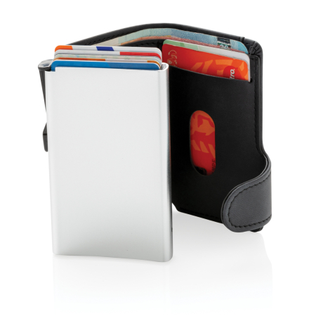 Suport de card standard RFID din aluminiu cu portofel din PU [3]