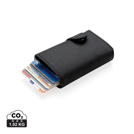 Accesorii Antifurt - Suport de card standard RFID din aluminiu cu portofel din PU