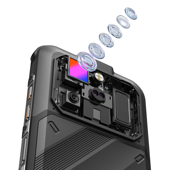Telefon Mobil RugOne Xever 8, Negru, 4G, 6.50" FHD+ 120Hz, 16GB RAM (8GB + 8GB extensibili), 256GB, Cameră 64MP + 20MP Night Vision, Helio G200, Android 16, NFC, 4800mAh, Dual SIM [21]