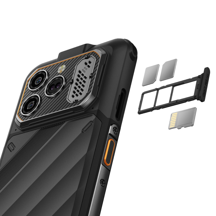 Telefon Mobil RugOne Xever 8, Negru, 4G, 6.50" FHD+ 120Hz, 16GB RAM (8GB + 8GB extensibili), 256GB, Cameră 64MP + 20MP Night Vision, Helio G200, Android 16, NFC, 4800mAh, Dual SIM [20]
