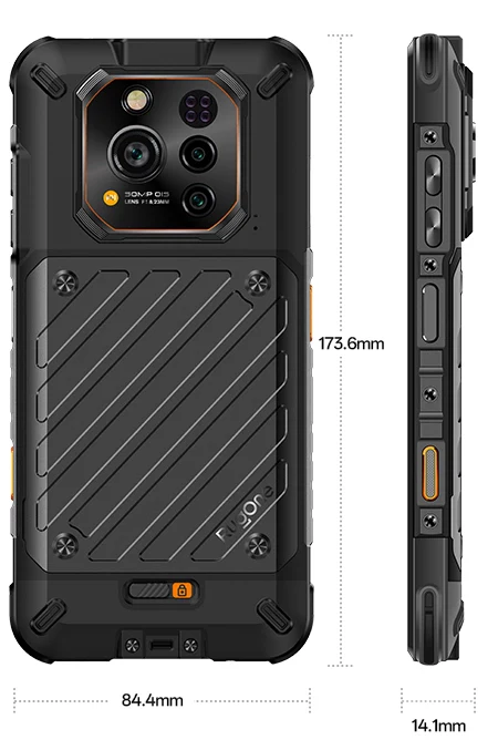 Telefon RugOne Xever 7, Negru, 5G, 6.67" AMOLED, 24GB RAM (12GB + 12GB Extensibili), 512GB ROM, 50MP, Android 15, Dimensity 7025, Baterie interschimbabila, eSIM, Night Vision, 33W, Dual [3]