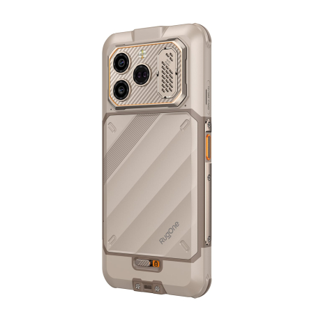 Telefon Mobil RugOne Xever 8, Sand Dune, 4G, 6.50" FHD+ 120Hz, 16GB RAM (8GB + 8GB extensibili), 256GB, Cameră 64MP + 20MP Night Vision, Helio G200, Android 16, NFC, 4800mAh, Dual SIM [12]