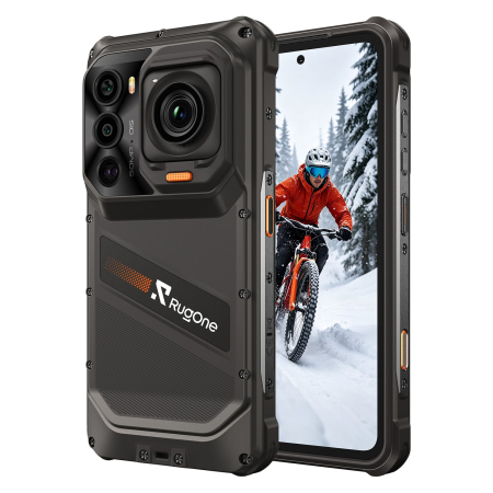 Telefon Mobil RugOne Xsnap 7 Pro, Negru, 5G, eSIM, NFC, 6.67" 1.5K 120Hz, 24GB RAM (12GB + 12GB extensibili), 512GB ROM, Dimensity 8400, 9300mAh 45W, Cameră Acțiune 2.7K, Night Vision 64MP, Android 16, Dual SIM [33]