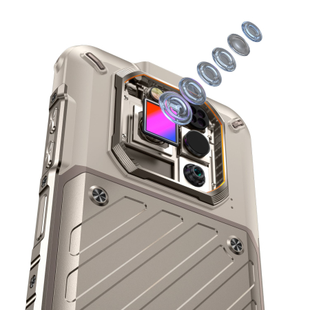 Telefon RugOne Xever 7 Pro, Sand Dune, 5G, 6.67" AMOLED, 24GB RAM (12GB+12GB Extensibili), 512GB ROM, 50MP, Android 15, Dimensity 7025, Baterie interschimbabila, Camera termica, eSIM, 33W [6]