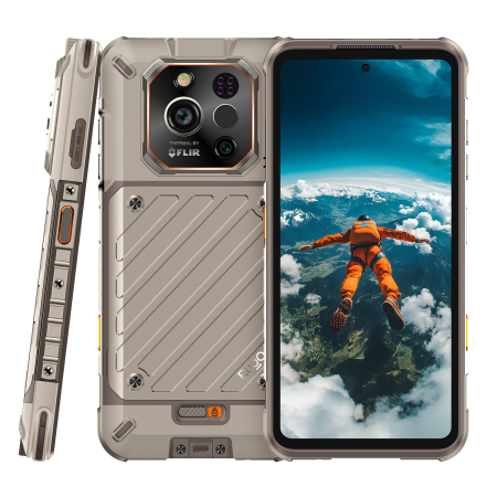 Telefoane Rugged - Telefon RugOne Xever 7 Pro, Sand Dune, 5G, 6.67" AMOLED, 24GB RAM (12GB+12GB Extensibili), 512GB ROM, 50MP, Android 15, Dimensity 7025, Baterie interschimbabila, Camera termica, eSIM, 33W