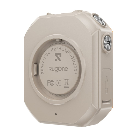 Walkie Talkie RugOne XLink 7, Sand Dune, 4G, Comunicare vocală AI, GPS, Bluetooth 5.2, SOS, Baterie 1050mAh, USB-C, Nano SIM [12]