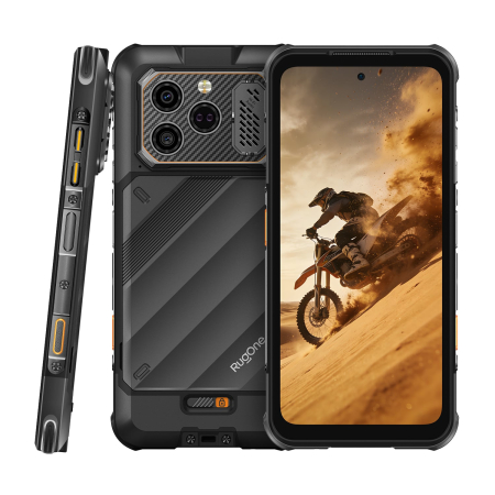 Telefoane Rugged - Telefon Mobil RugOne Xever 8, Negru, 4G, 6.50" FHD+ 120Hz, 16GB RAM (8GB + 8GB extensibili), 256GB, Cameră 64MP + 20MP Night Vision, Helio G200, Android 16, NFC, 4800mAh, Dual SIM