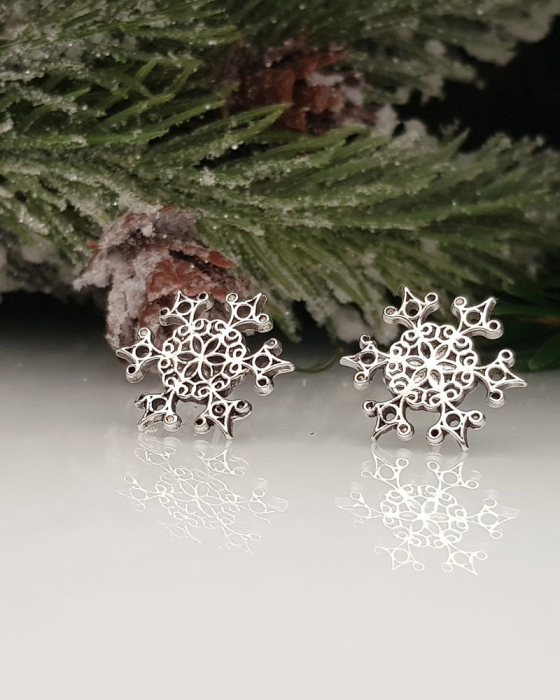 Cercei din argint ''Snowflakes'' [2]
