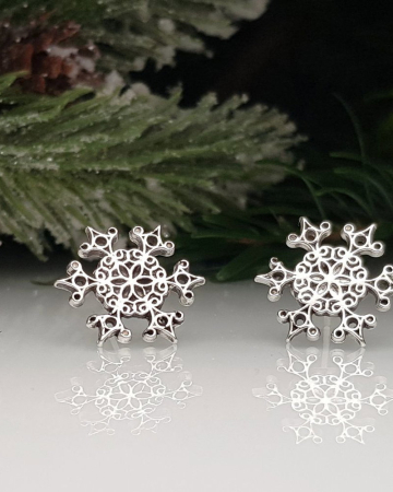 Cercei - Cercei din argint ''Snowflakes''