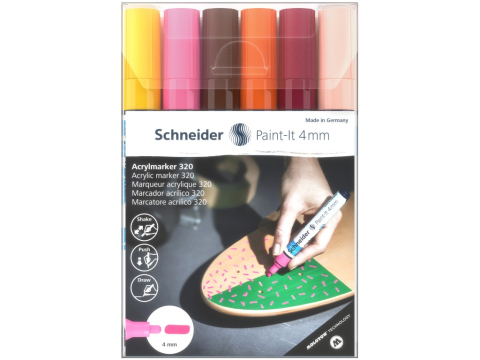Paint Markere - Marker cu vopsea acrilică Paint-It 320 4 mm Schneider 6 buc/set 3