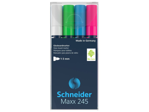 Creativitate - Marker pentru sticlă Schneider Maxx 245 4/set