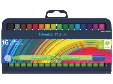 Creativitate - Set Liner Schneider Link-It 0,4 mm, 16 culori
