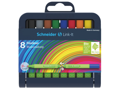 Creativitate - Set Liner Schneider Link-It 0,4 mm, 8 culori