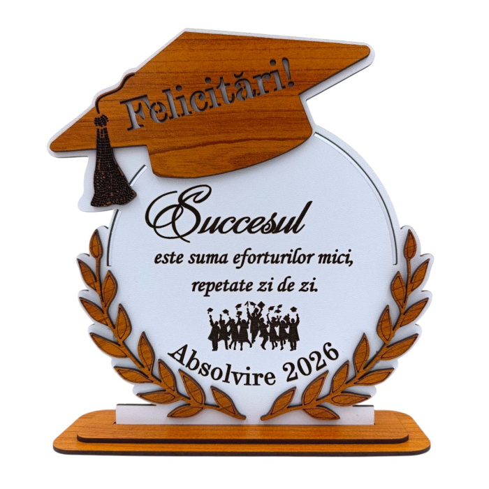 Cadou personalizat de absolvire pentru Absolventi "Succesul este suma...", alb [2]