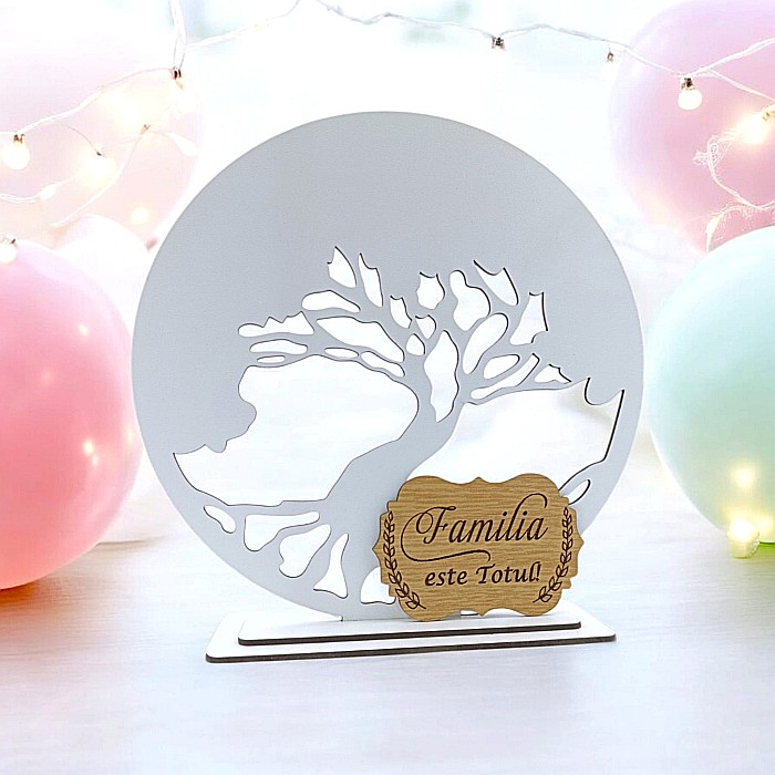 Blank pentru licheni stabilizati cu suport, personalizat pentru familie, prieteni, nasi, personalizabil, Produs în România de Rustic Wood Decor, model 2 [1]