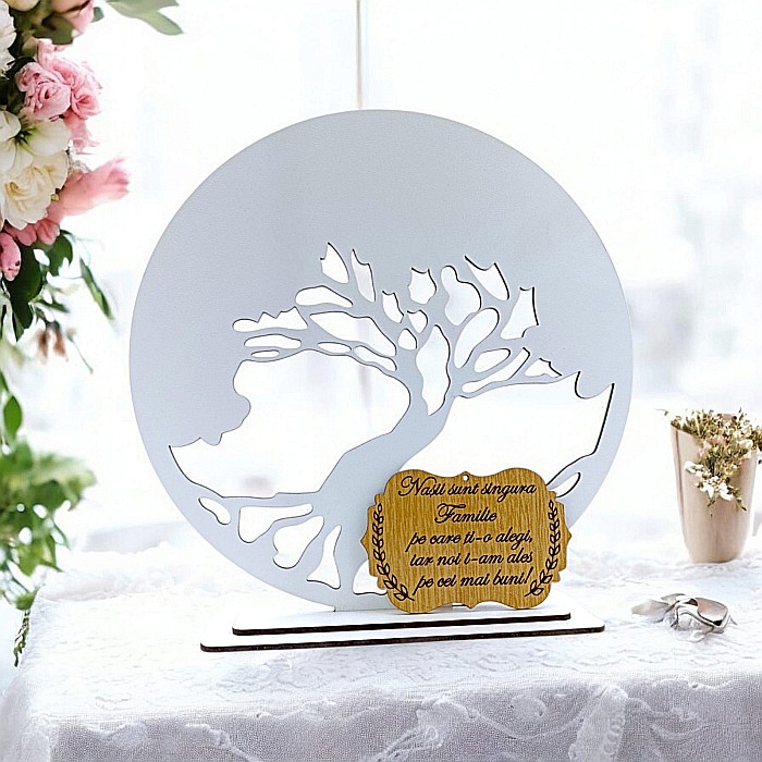 Blank pentru licheni stabilizati cu suport, personalizat pentru Nasi, personalizabil, Produs în România de Rustic Wood Decor, model 2 [1]