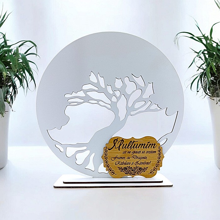 Blank pentru licheni stabilizati cu suport, personalizat pentru educatoare, învatatoare, personalizabil, Produs în România de Rustic Wood Decor, model 2 [1]