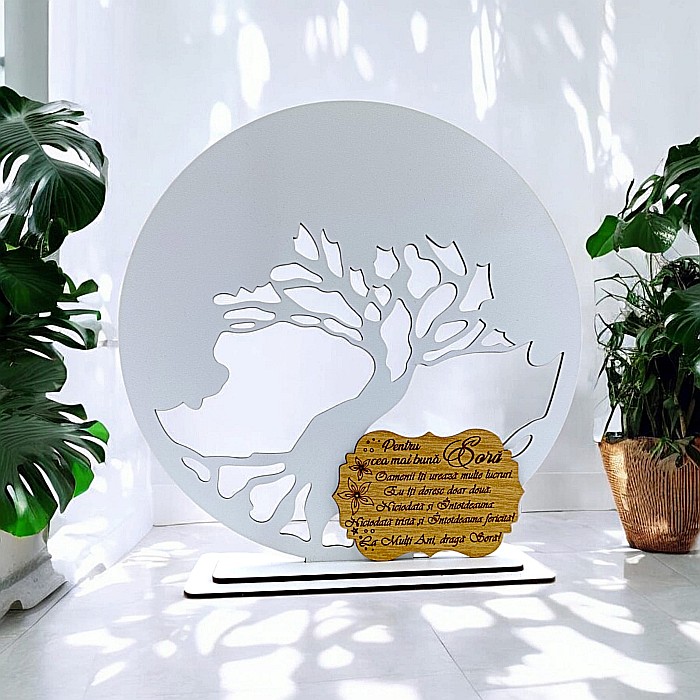 Blank pentru licheni stabilizati cu suport, personalizat pentru Sora, personalizabil, Produs în România de Rustic Wood Decor, model 2 [1]