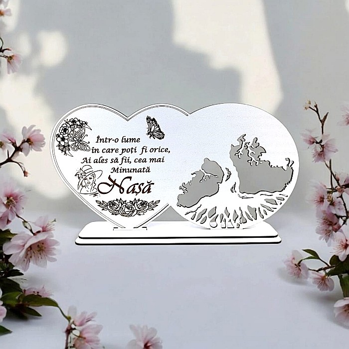 Blank decorativ cu suport, personalizat pentru Nasa , Produs în România de Rustic Wood Decor, dimensiune 30x16cm [1]