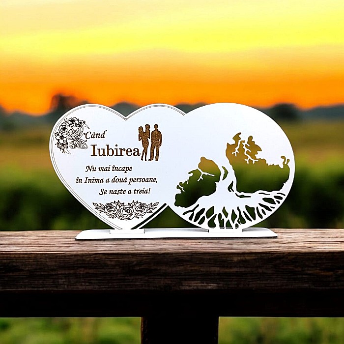 Cadou personalizat, Tablou blank copacul vietii cu mesaj standard pentru Sotie/Sot [1]