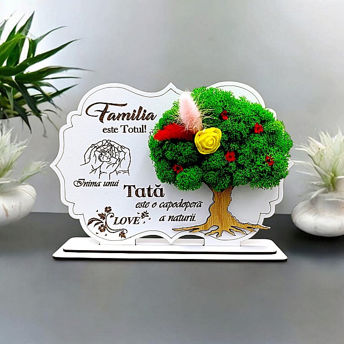 Cadou personalizat, Tablou cu mesaj standard pentru Familie/Tata [1]