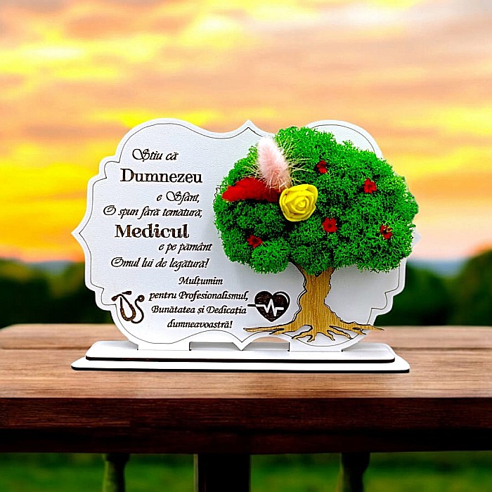 Cadou personalizat, Tablou cu mesaj standard pentru Medic/Doctor [1]